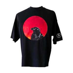 Blood Moon Crow T-Shirt by Carousel Project